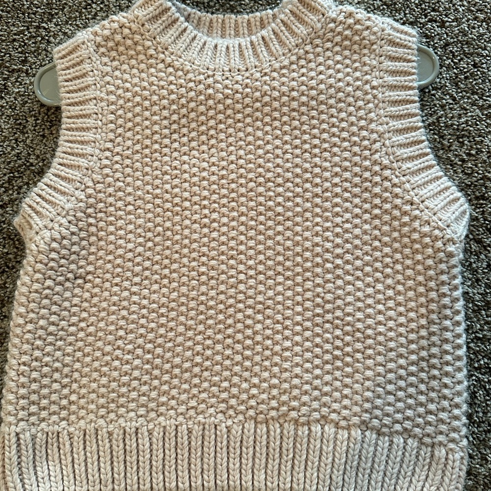 Women's Cream Sweater Vest